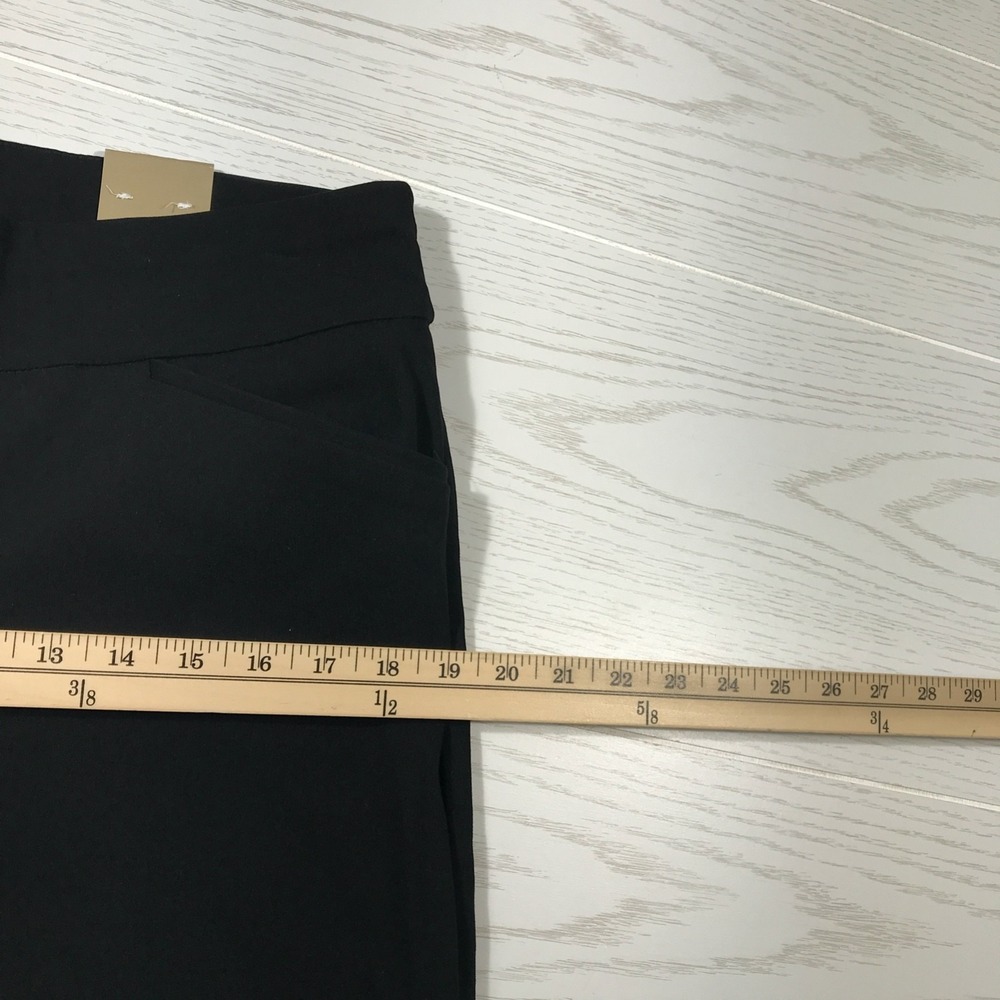 Chico's Perfect Stretch Slim Ankle Pants Women 10 Black Pull On High Rise New - Picture 5 of 16